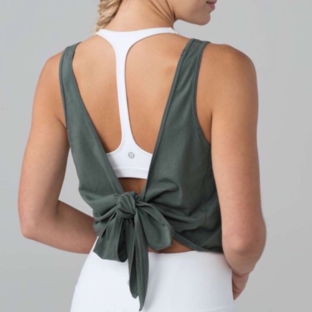 Lululemon It’s A Tie Tank in Forest Green